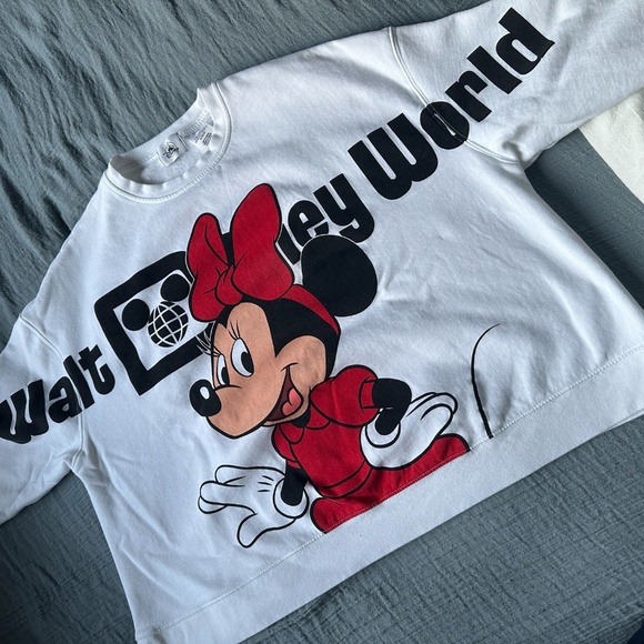 Disney Sweaters - Retro 2024 Minnie Mouse Disney World Jersey Sweatshirt Size  XL Crew Neck